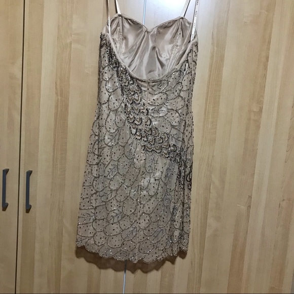 Nude Sequence Strapless Formal Dress - Picture 5 of 8